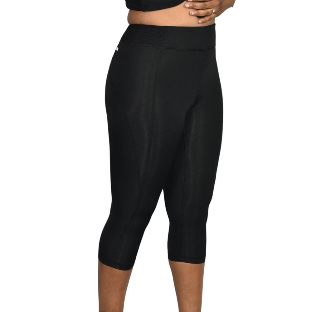 Ivy Park Leggings Black Beyonce High Waist Sculpted Capri Activewear Logo Small - Picture 6 of 13